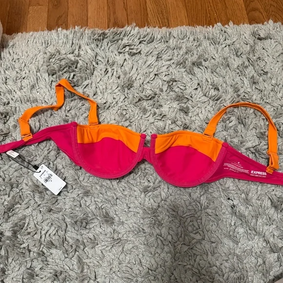 Express Vibrant Pink and Orange Bra - Picture 7 of 8